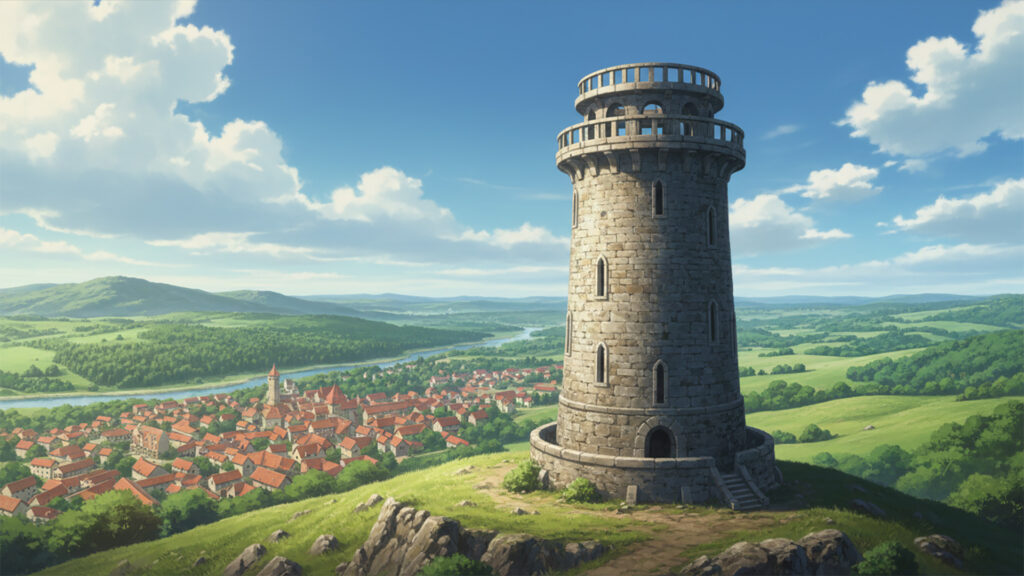 中世風の街を見渡せる展望台｜外観