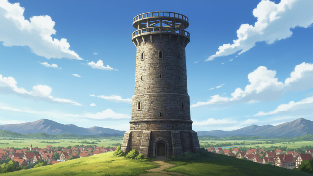 中世風の街を見渡せる展望台｜外観