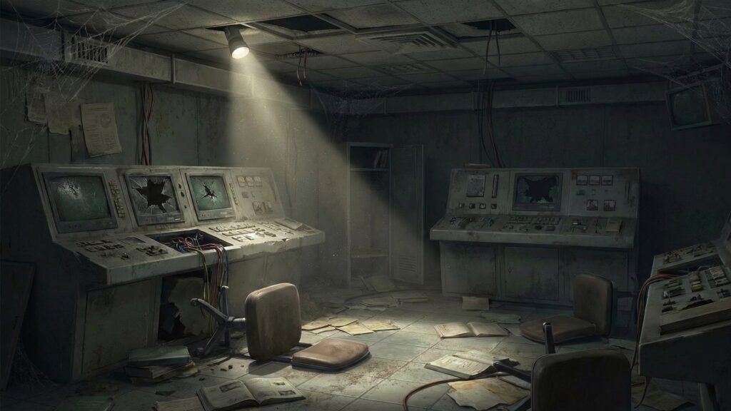 地下シェルターの旧区画（放棄エリア）