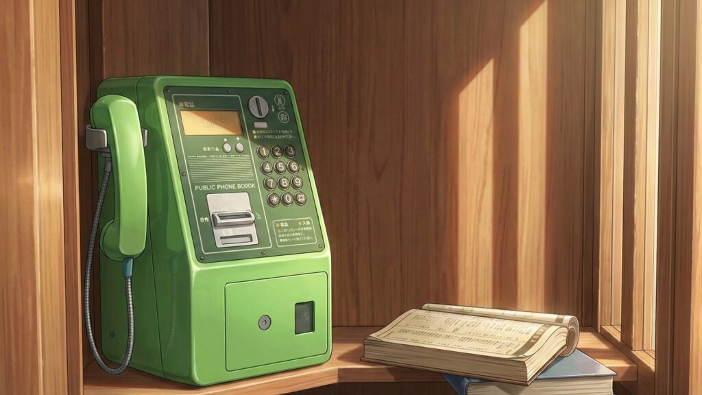 温泉旅館の公衆電話ボックス