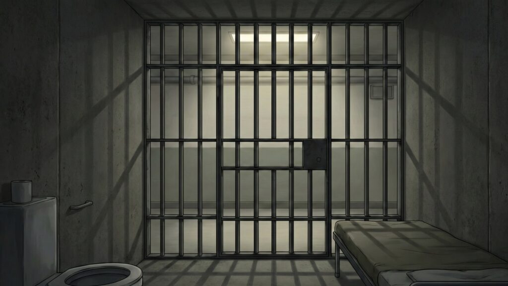 地下シェルターの独房・拘置所