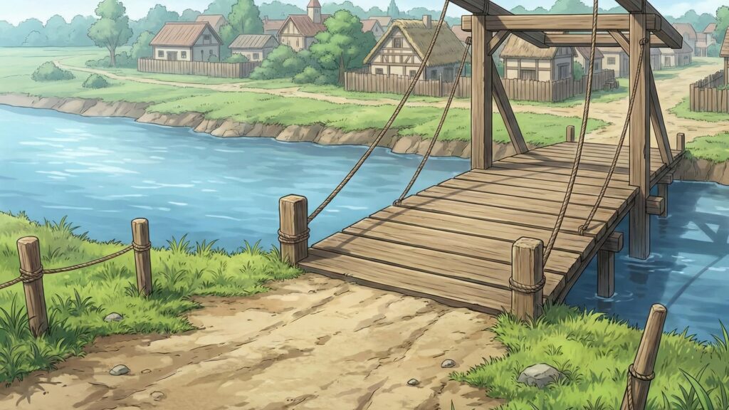 村へとつながる橋