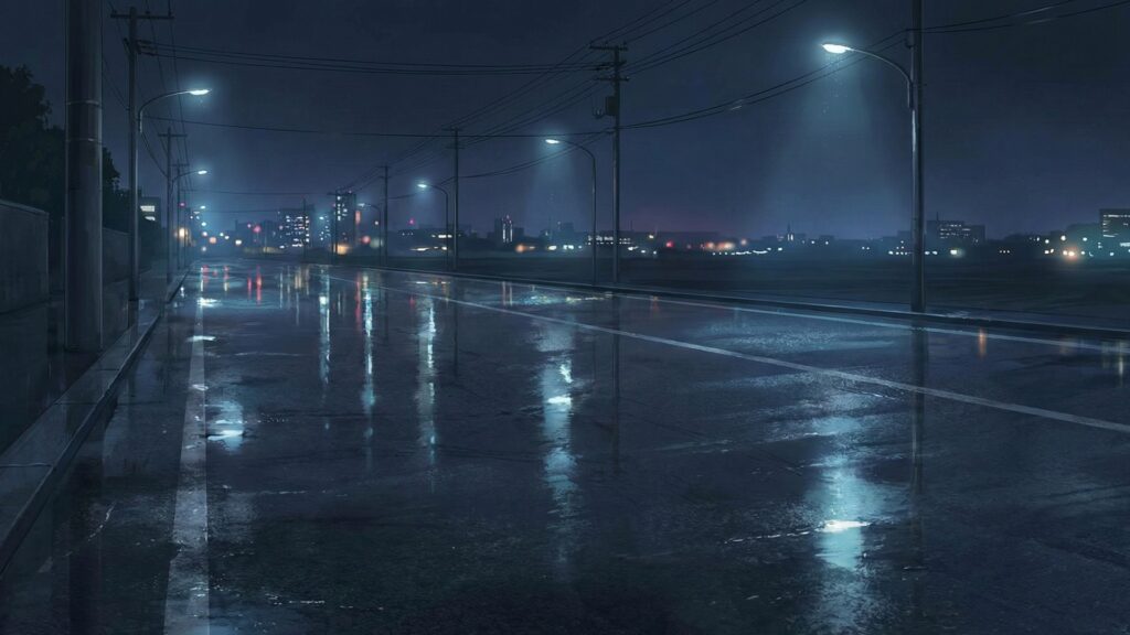 シンプルな夜道