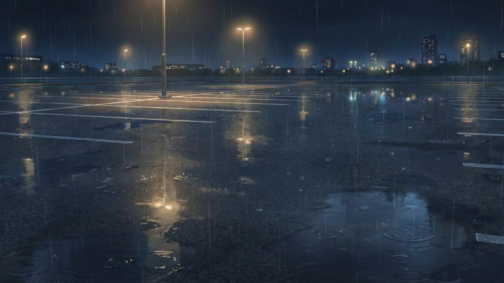 シンプルな駐車場