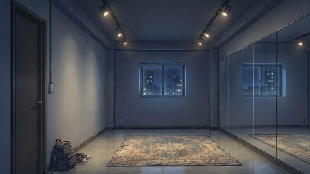 狭いダンススタジオ