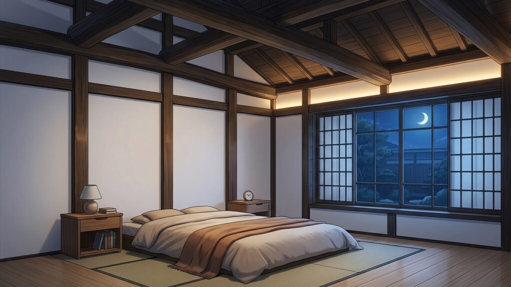 綺麗な古民家の寝室