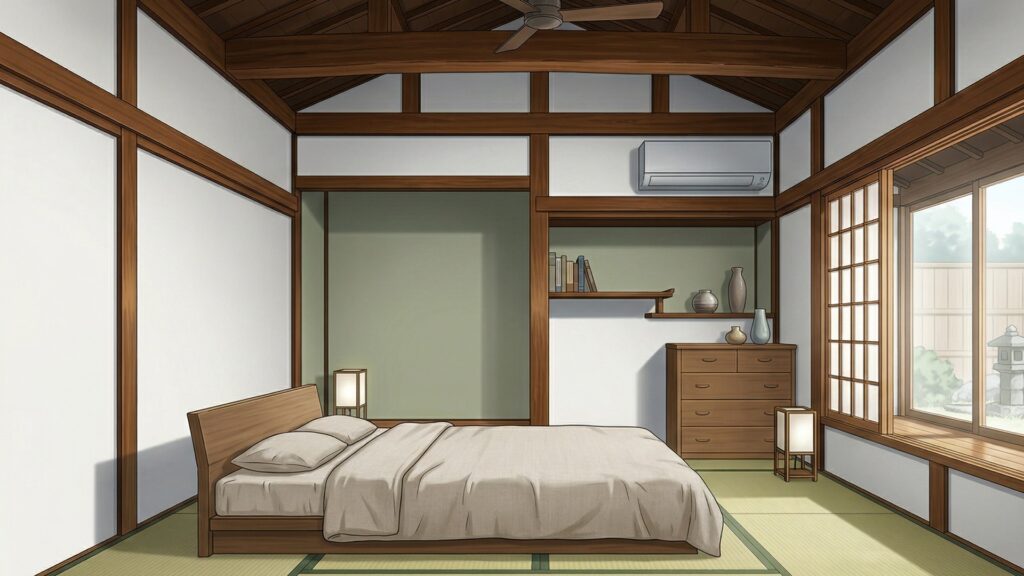 綺麗な古民家の寝室