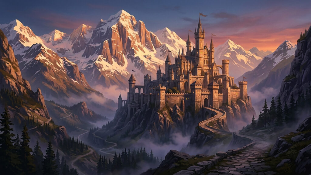 高い山々に囲まれた要塞｜差分あり