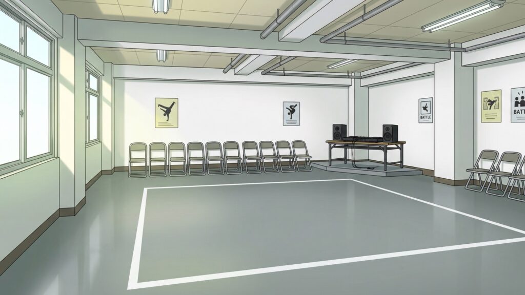 シンプルなダンスバトル会場