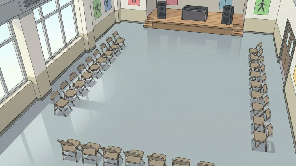 シンプルなダンスバトル会場