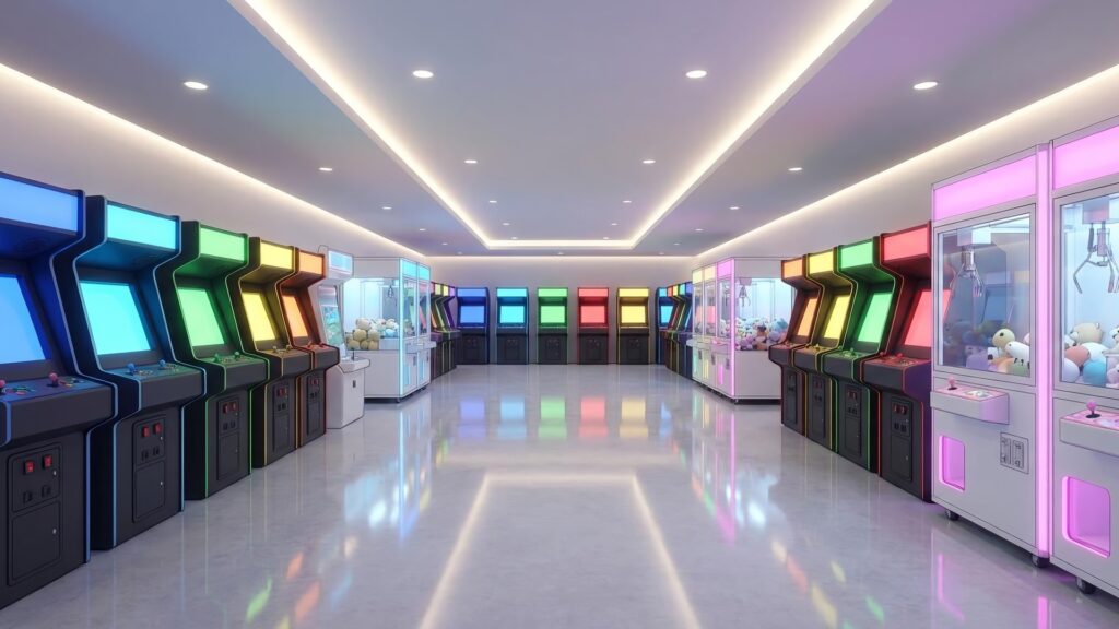 明るいゲームセンター