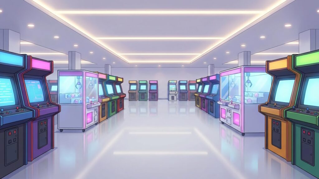 明るいゲームセンター