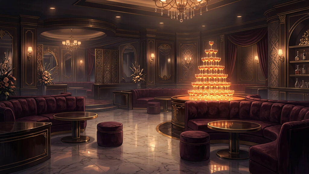 高級ホストクラブの背景イラストのフリー素材