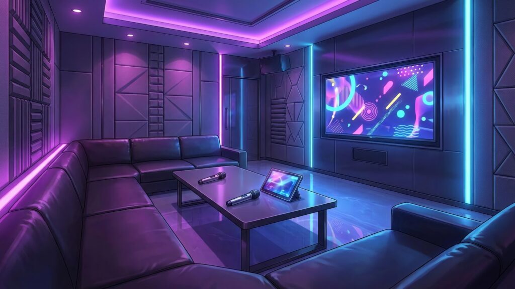 広いカラオケボックス