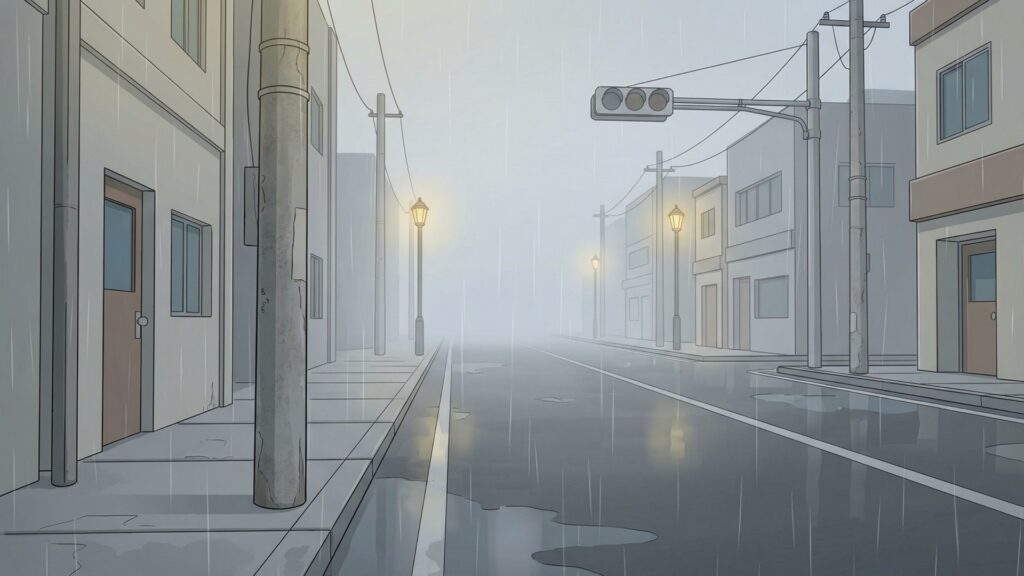 雨の日の高速道路