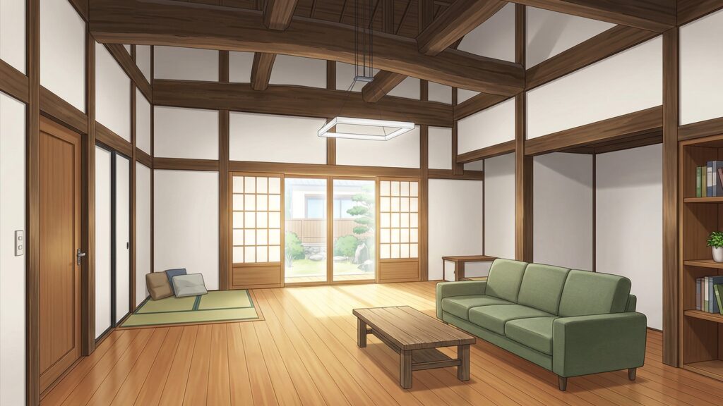 リフォームされた古民家の部屋