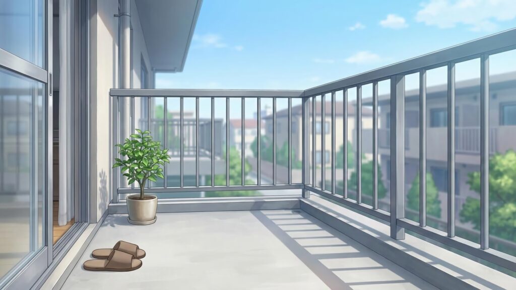 シンプルなベランダ