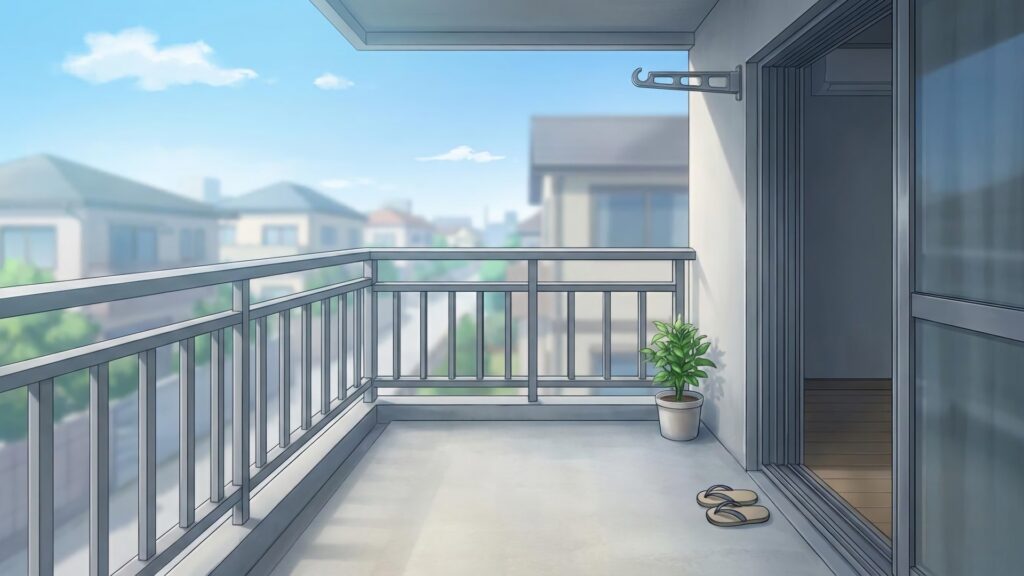 シンプルなベランダ