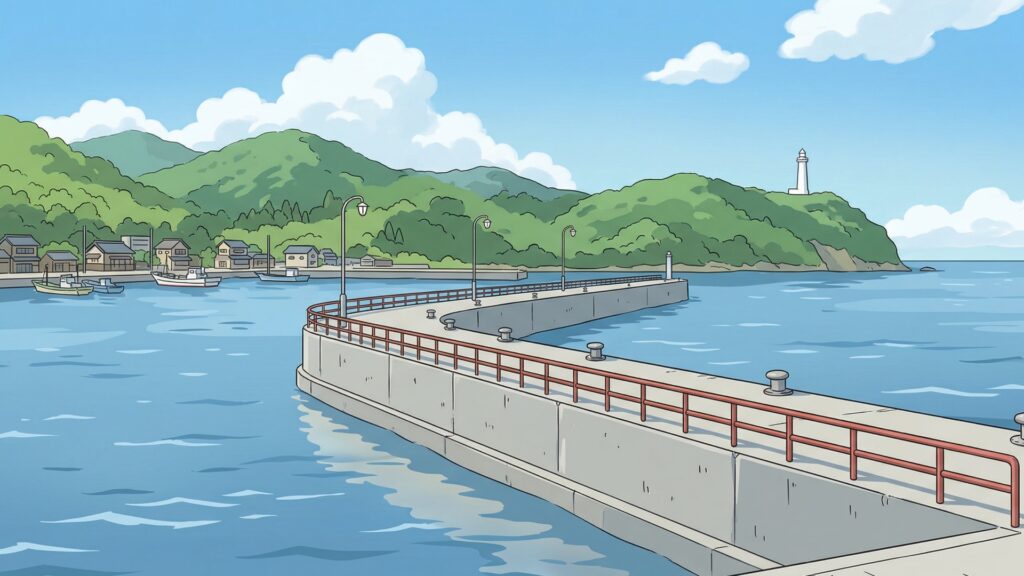 シンプルな防波堤