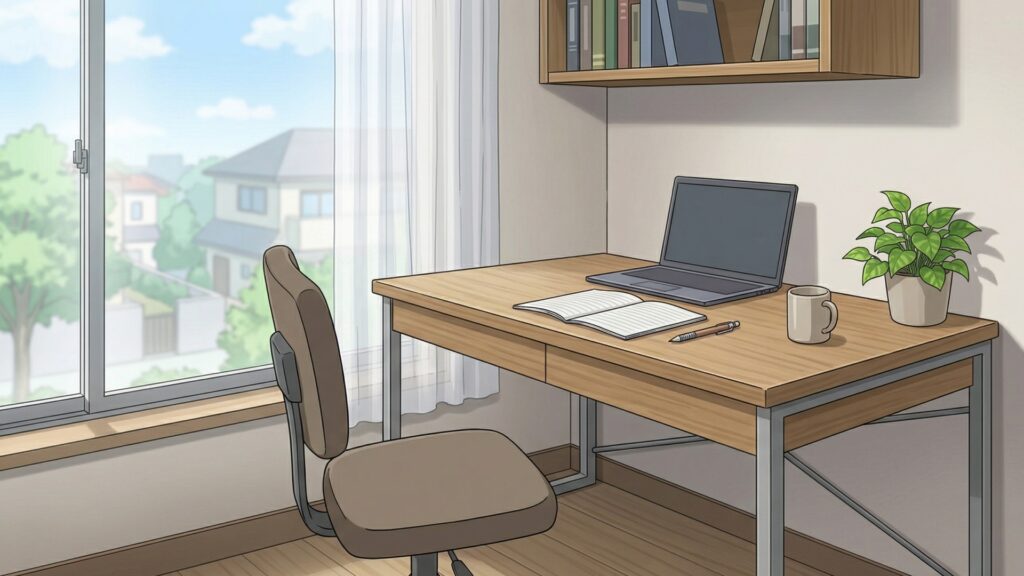 シンプルな机