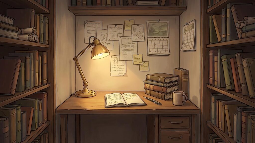 狭い読書スペース