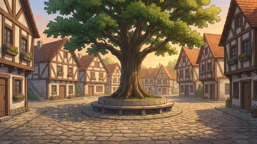 街のシンボルの木