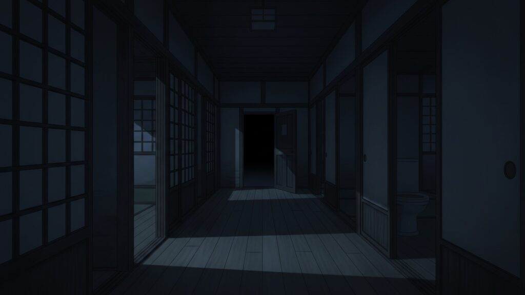 誰もいないはずの便所前