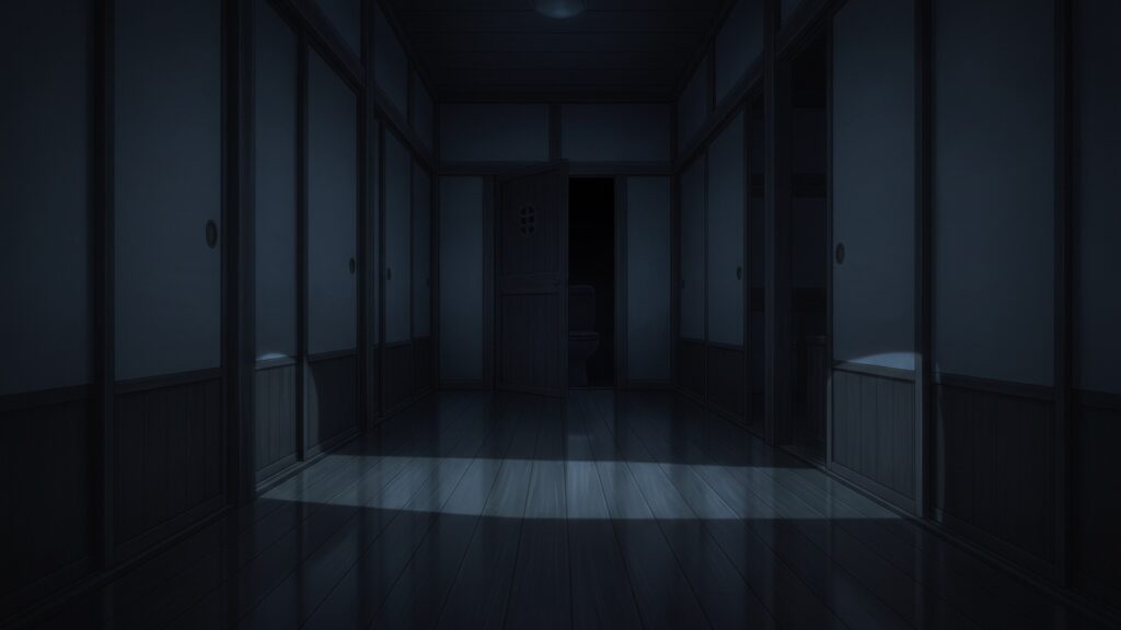 誰もいないはずの便所前