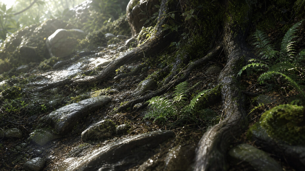 蝉時雨の山道