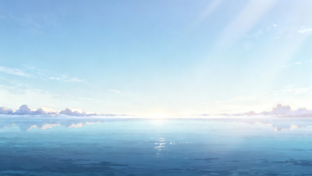 世界の果ての水平線の背景イラストのフリー素材