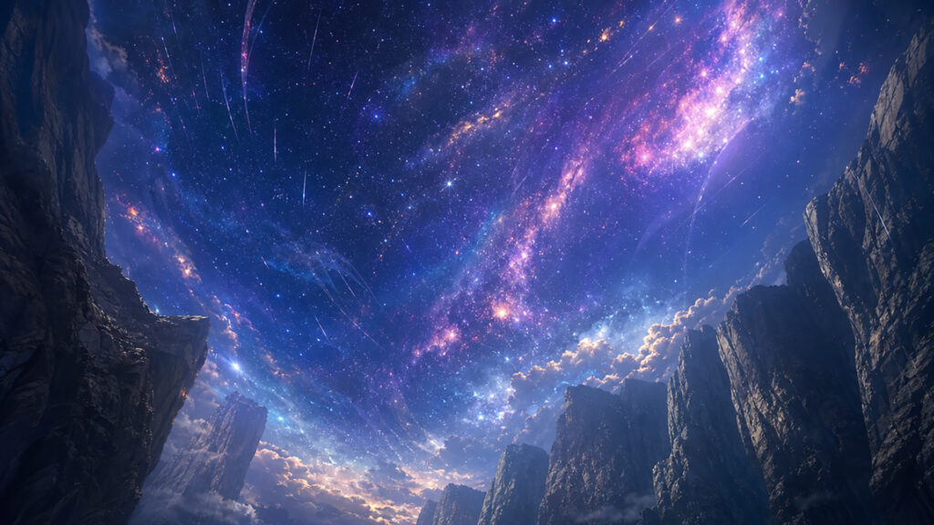 星戴く山頂