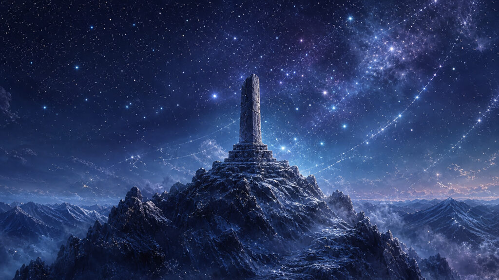 星戴く山頂