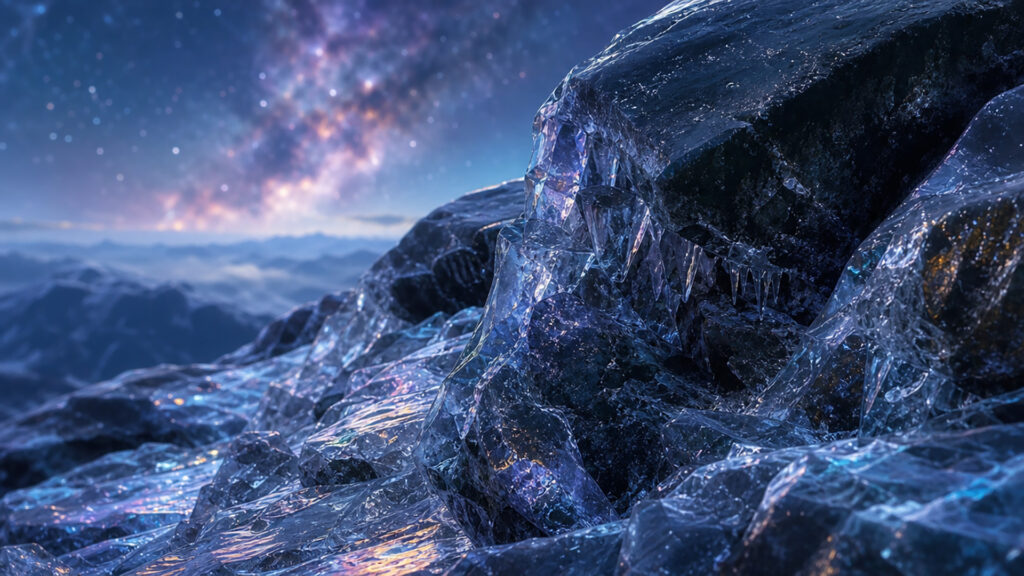 星戴く山頂