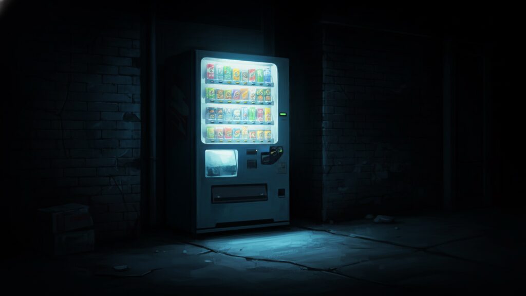 暗がりの自販機