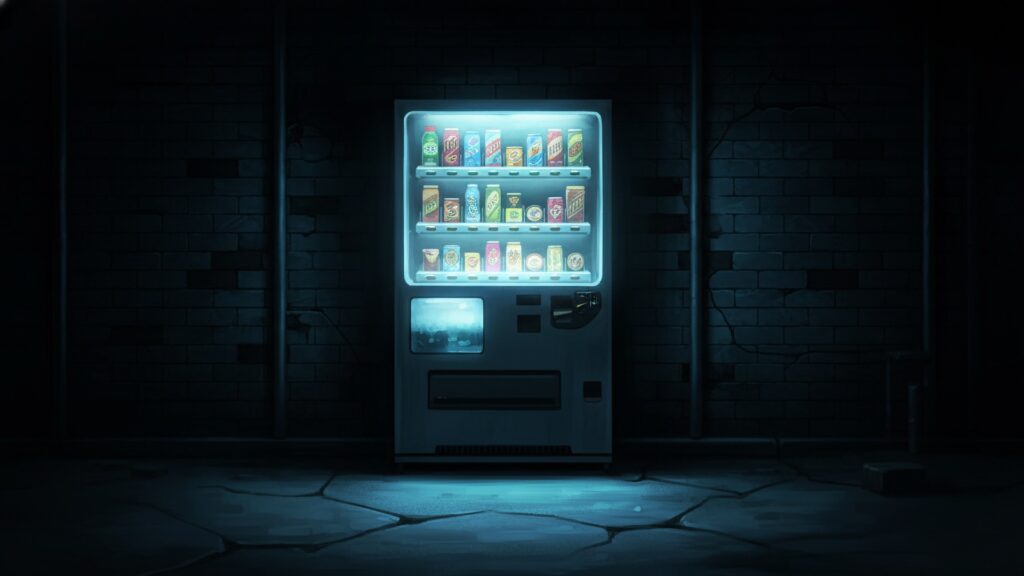 暗がりの自販機