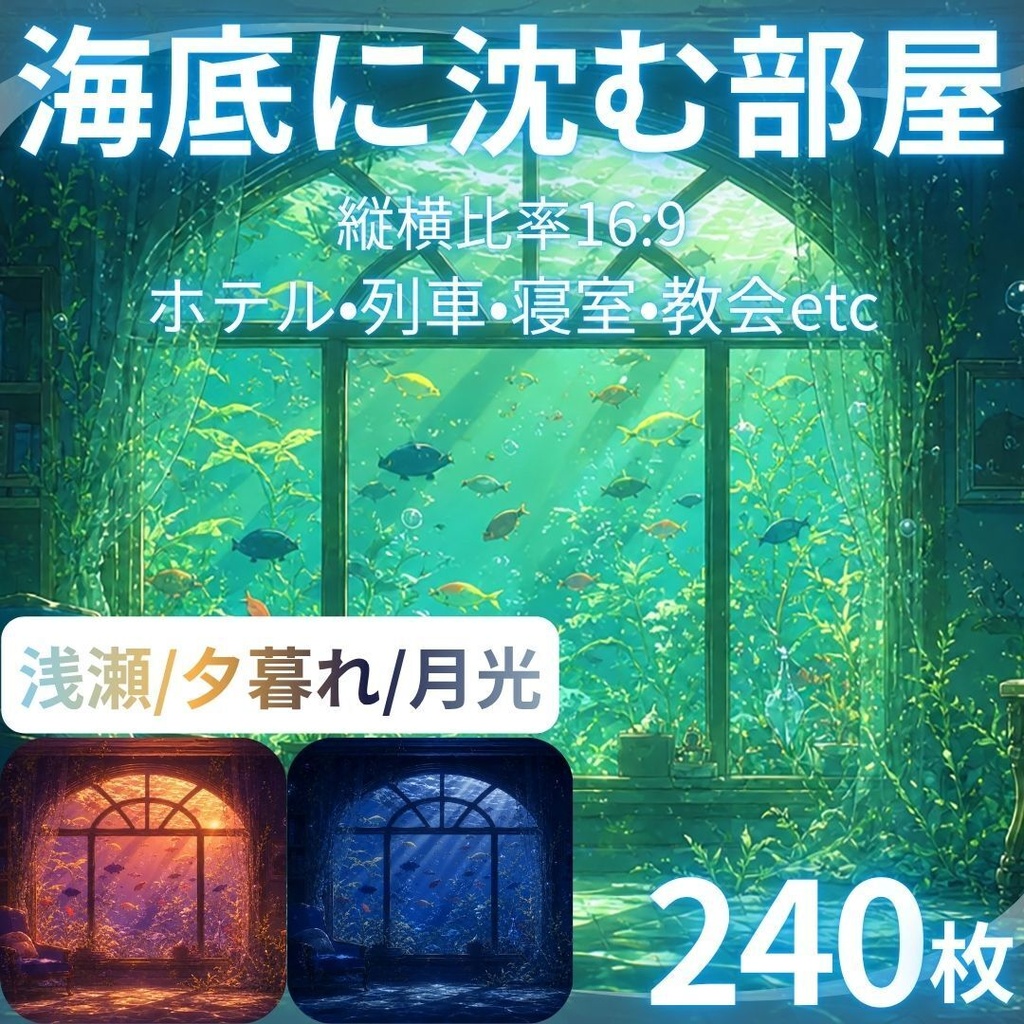夢幻の水底図書館｜差分あり