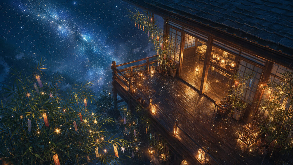 天の川と七夕の夜