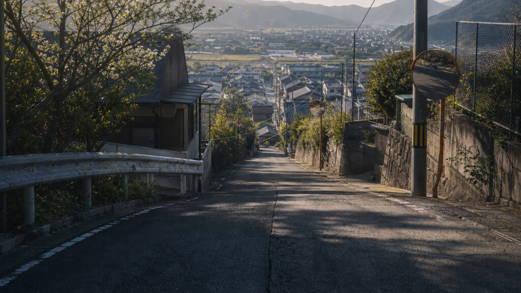 坂の街の日常風景