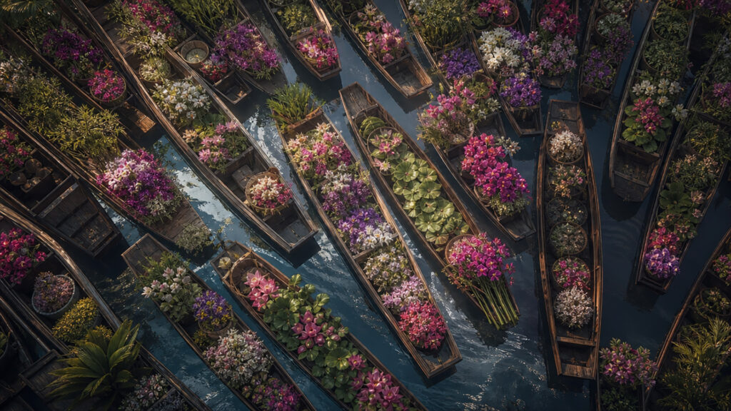 祝祭の水上花市場