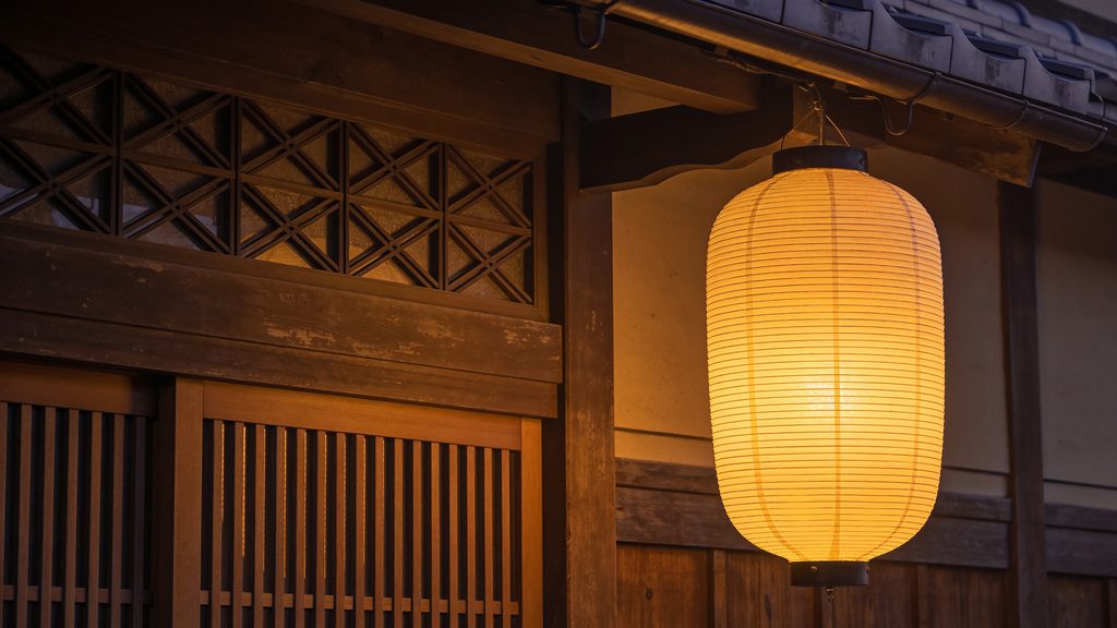 京都祇園風・情緒ある町並み背景