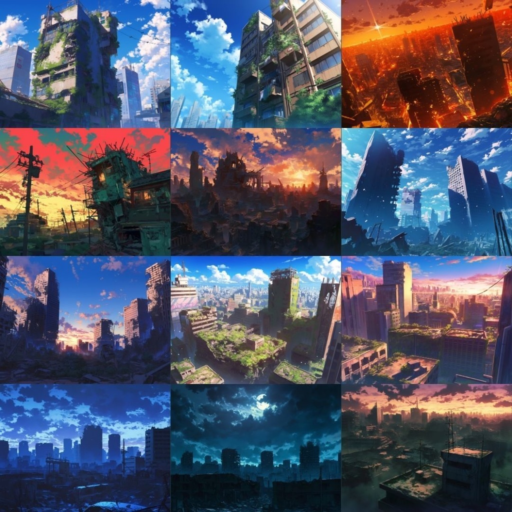 夕焼け空の終末譚｜静かに朽ちる街