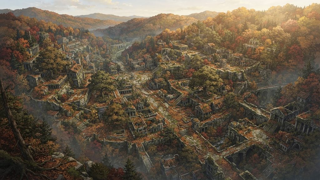 黄金郷は落葉の下に｜秋に埋もれた古代都市