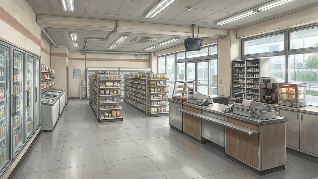 現代のコンビニ店内
