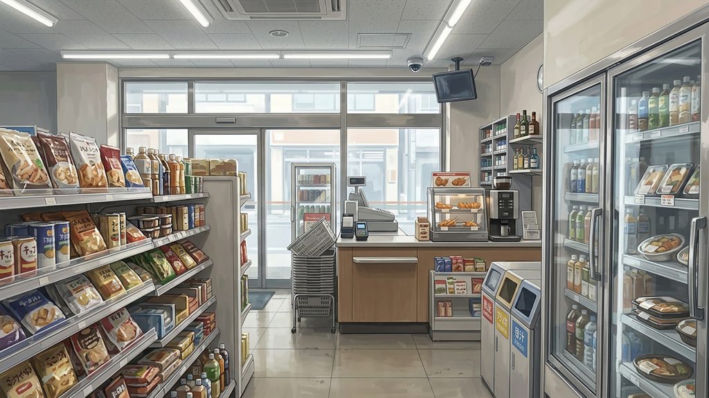 現代のコンビニ店内
