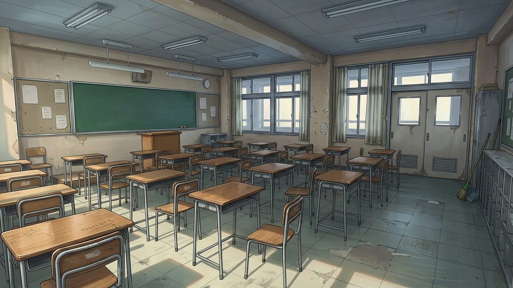 ヤンキー・不良学校風の荒れた教室