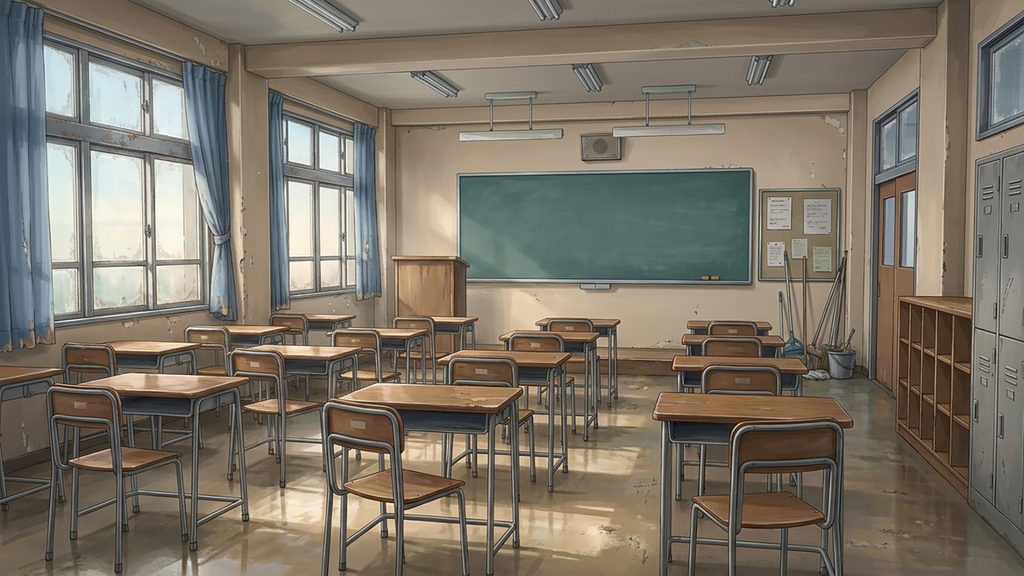 ヤンキー・不良学校風の荒れた教室