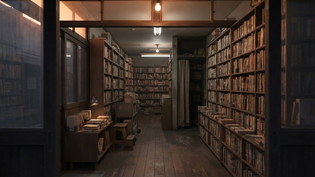 夕暮れ古書店奇譚｜秋の古書店と静かな街角