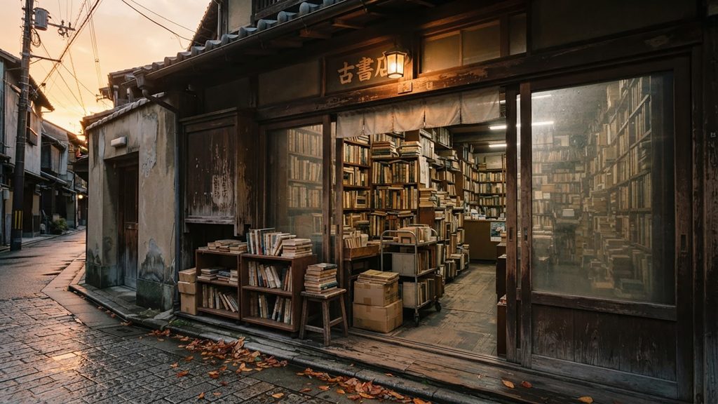 夕暮れ古書店奇譚｜秋の古書店と静かな街角